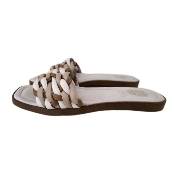 Vince Camuto Erma Woven Sandals, Tan & White, 10 - Picture 2 of 6